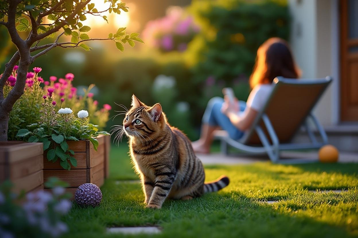How do I keep my cat in the garden without running away?