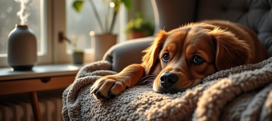 How to calm a barking and crying dog while you are away?