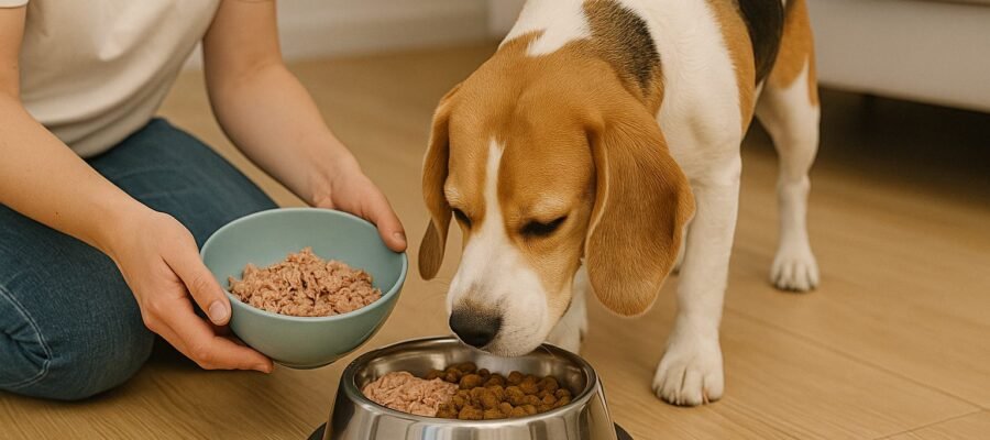 Can you mix dog food and dog food every day?