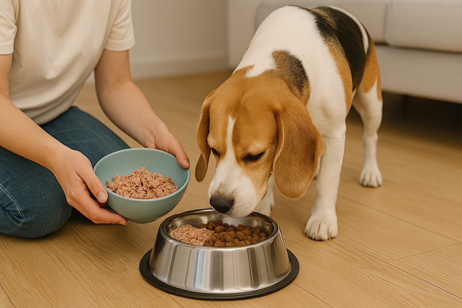 Can you mix dog food and dog food every day?
