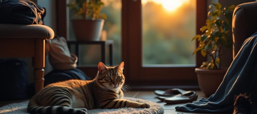 How does a cat really feel when you go on holiday?