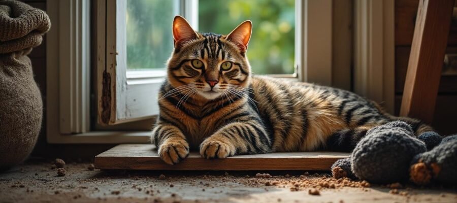 How many mice does an average cat eat per day?