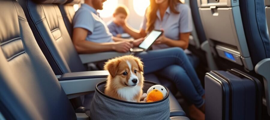 Which airline accepts dogs in the cabin?