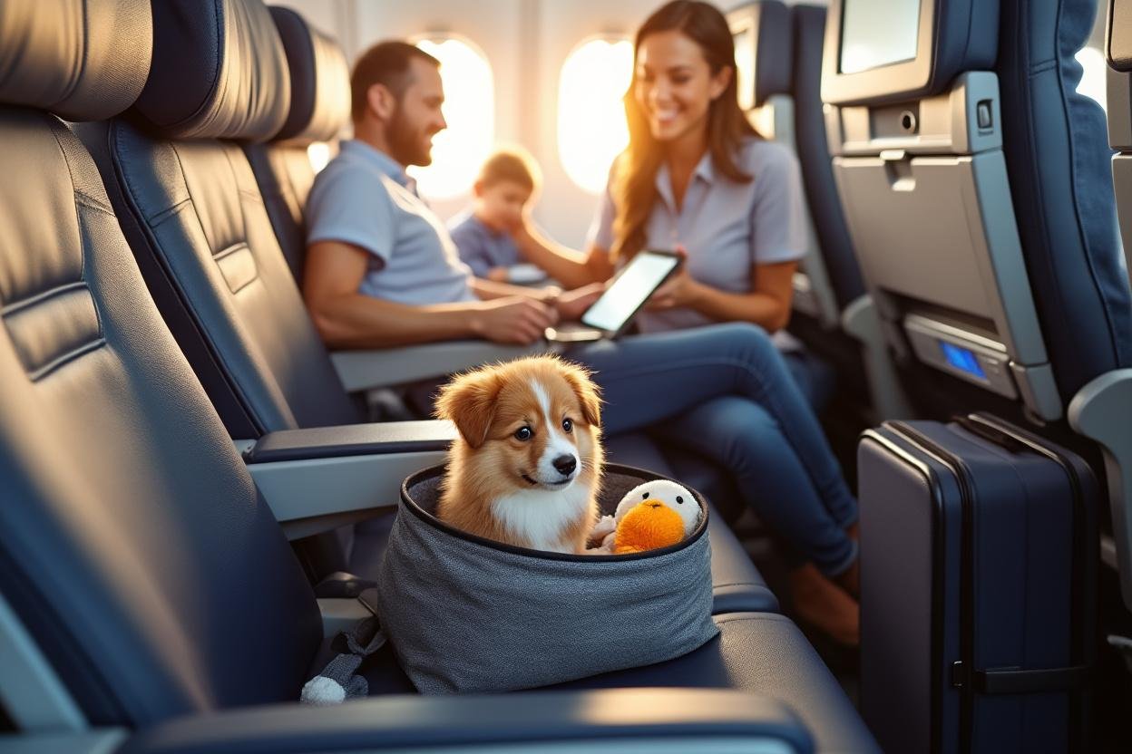 Which airline accepts dogs in the cabin?