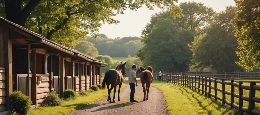 How much does a horse boarding house cost on average in France?