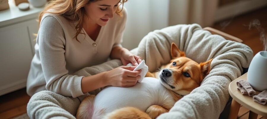 How to induce a dog to give birth naturally?