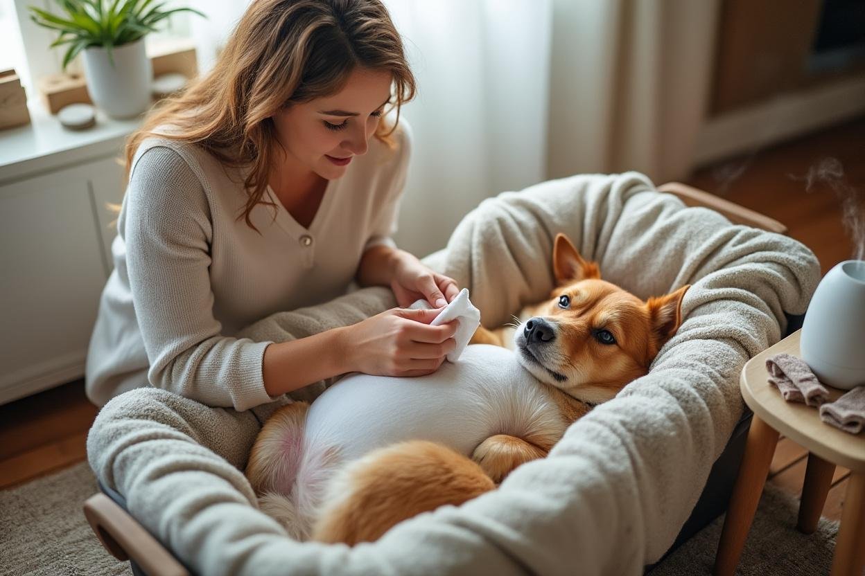 How to induce a dog to give birth naturally?